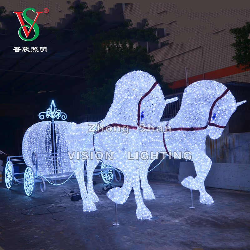 led horse carriage