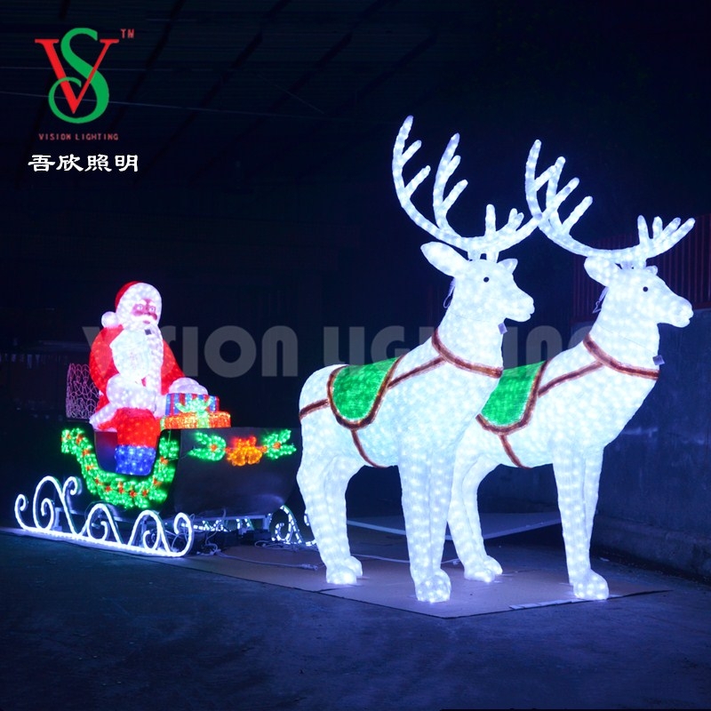 LED elk pull sleigh